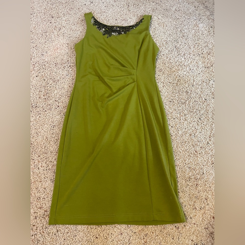 Jonathan Martin Green Jeweled Dress